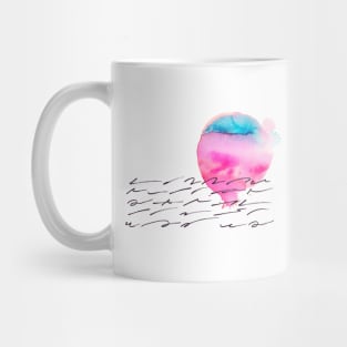 Abstract sunset sunrise pink watercolor 2 Mug